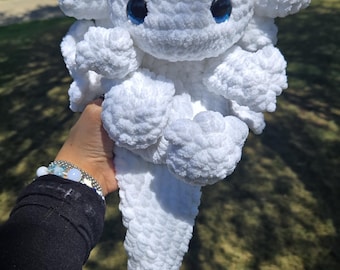 Crochet, Handmade, Majestic, Magical, Light Dragon Fury, Plush, Amigurumi, Snuggler, Lovey