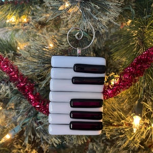 Piano Keyboard Tree Ornament, Stocking Stuffer, Gift Box Included
