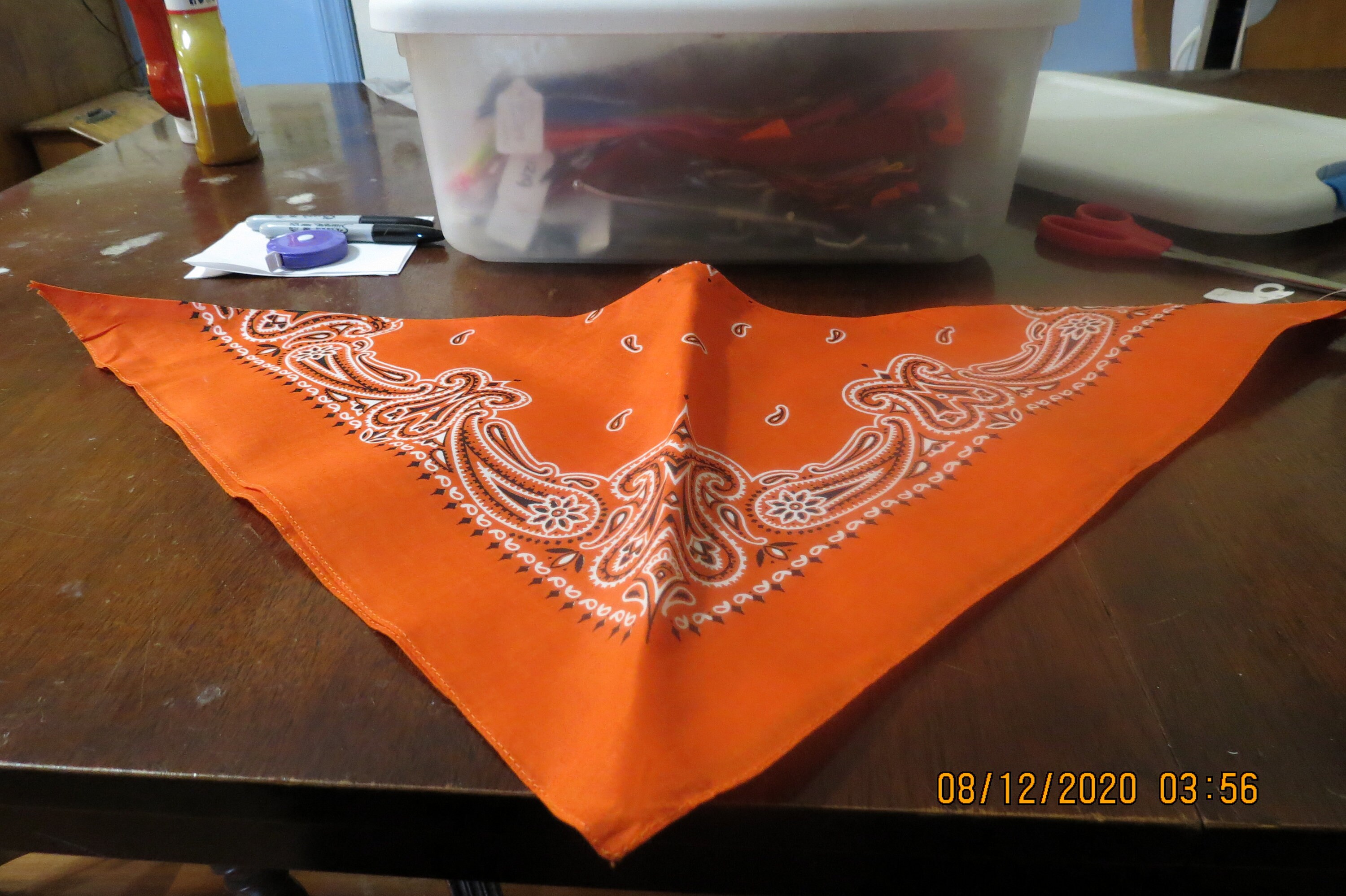 Homemade Large Tie Dog Bandanna Dark Orange Approximately Etsy UK
