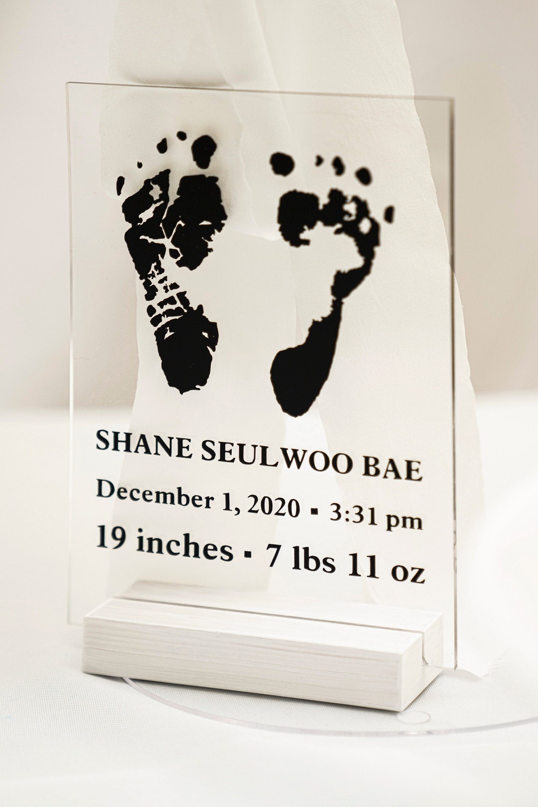 Personalized Baby Footprint Frame Etsy