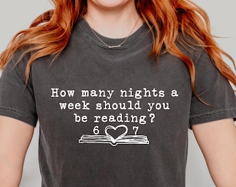 Funny Children's Book Sweatshirt, Reading 6-7 Nights