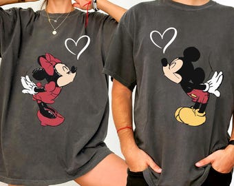 Vintage Mickey and Minnie Shirt, Disney Valentine Shirt, Disney Couple Matching Shirt, Disneyland Shirt, Disney Trip Shirt
