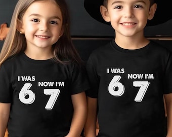 Funny 7th Birthday Shirt, Six to Seven, Kids Birthday Gift
