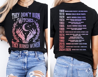 コンフォートカラーズ フェミニスト ウィッチ Tシャツ、女性の権利