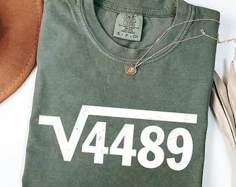 Funny Square Root 4489 T-Shirt, Math Teacher Gift