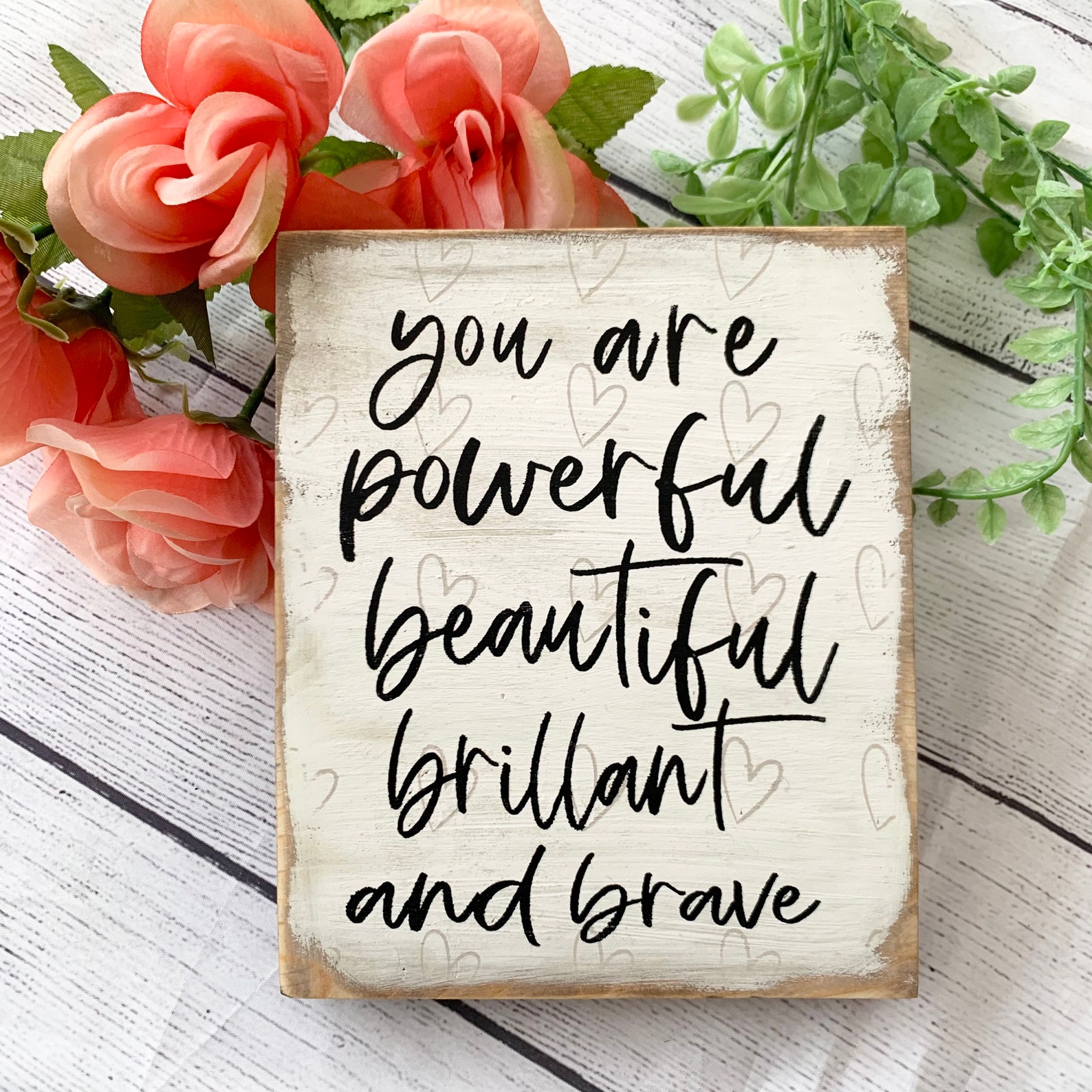 Inspirational Quote Sign Wood Sign Home Decor You Are Etsy