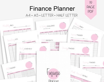 Printable Finance Planner, Budget Planner, PDF Printable Binder