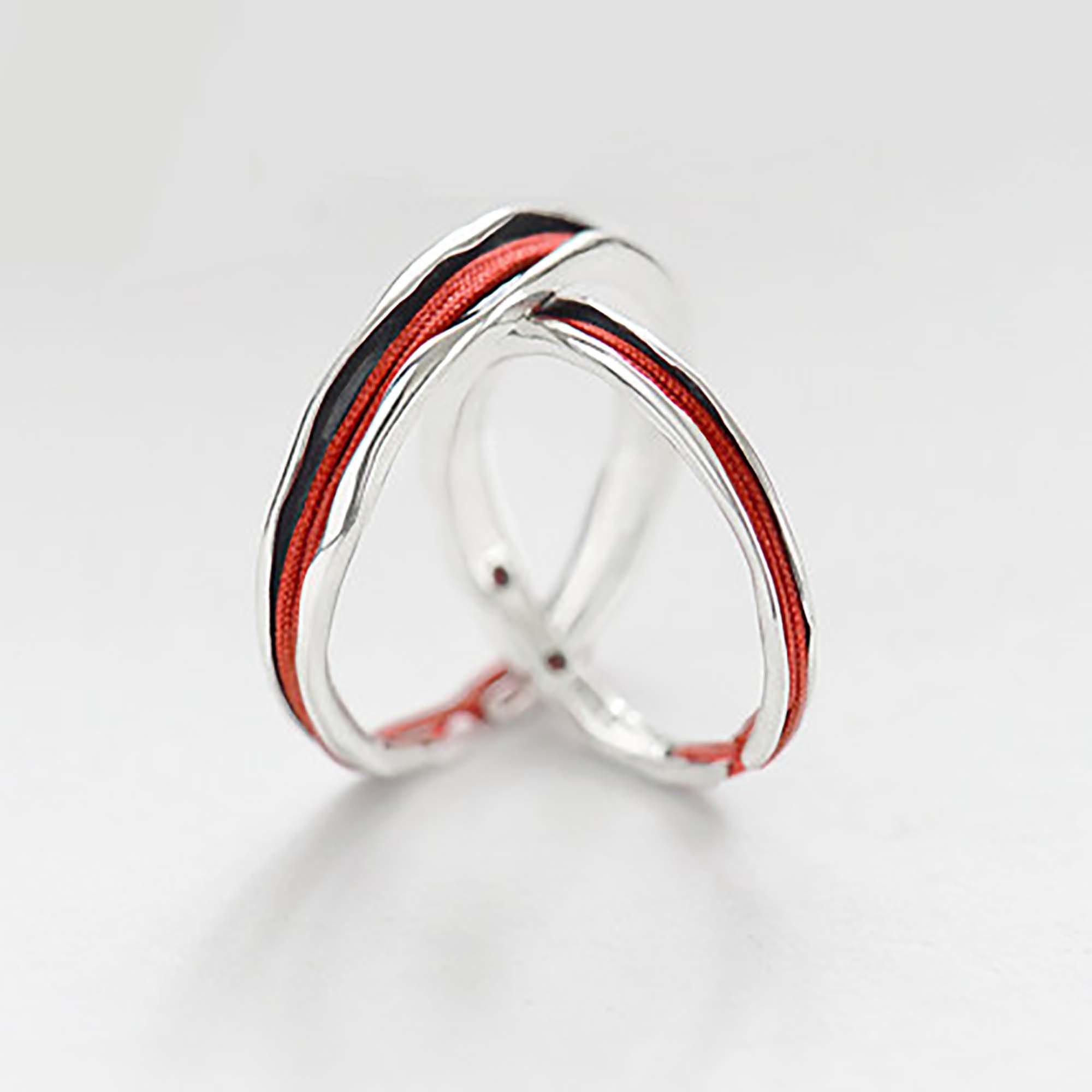 Sterling Silber rot String Ring für paar minimalistische Etsy