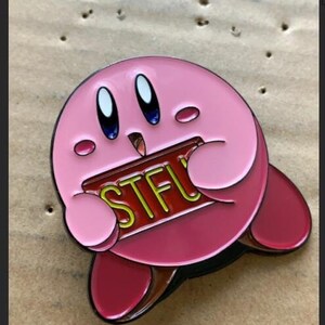 STFU Kirby Meme Jumbo Enamel Pin