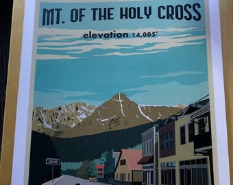 Holy Cross and Minturn Colorado Vintage Style Poster