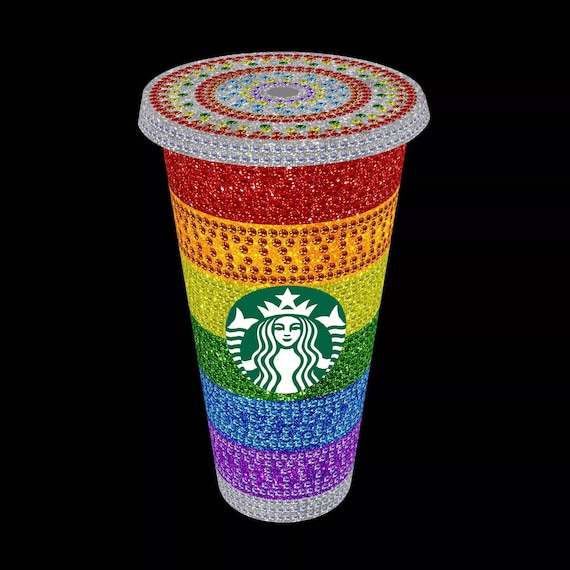 PRIDE Rainbow Starbucks Rhinestone Tumbler, Bling Tumbler, LGBTQ Crystal  Tumbler, Rhinestone Mug, Starbucks Bling Tumbler, Love is Love - Etsy
