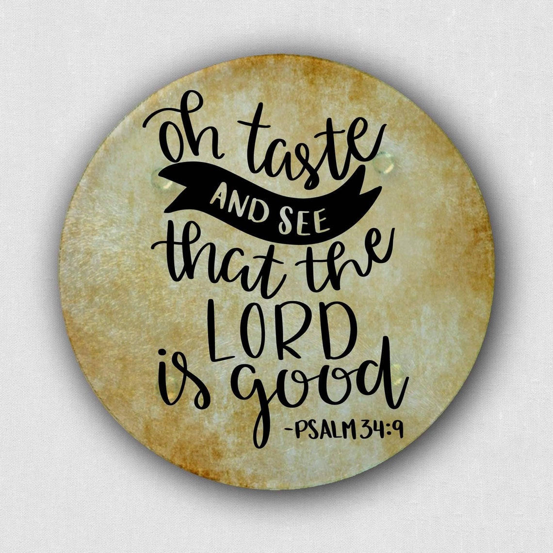 Inspirational Scripture Round Glass Cutting Board Etsy