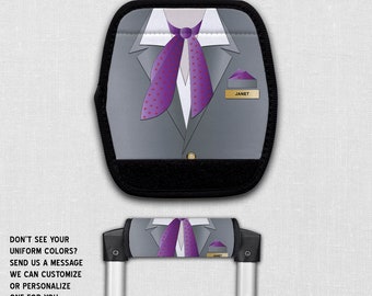 Flight Attendant Luggage Handle Wrap | Personalized Flight Attendant Gifts | Custom Flight Attendant Gifts | Luggage Handle Wrap