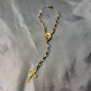 Car Rosary Beads, Travel Rosary, Car Protection, Pocket Rosary Decade, Pastor Travel Rosary, Prayer Beads, Auto Rosary, Car Accessories