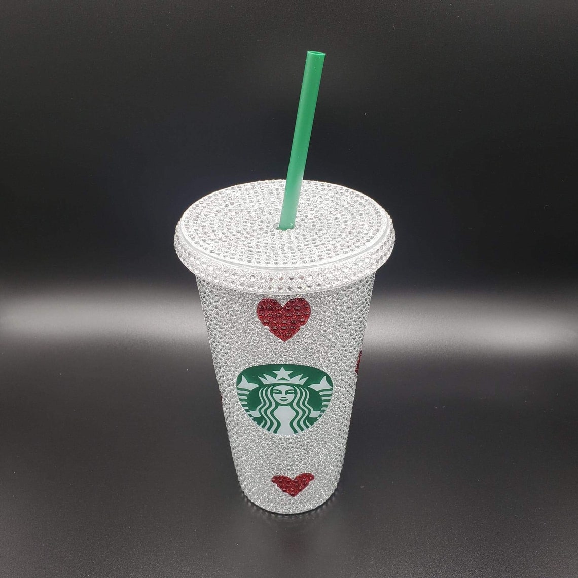Bling Heart Starbucks Rhinestone Love Tumbler Bling Tumbler Bling