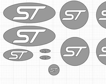 Ford Focus ST/RS & Fiesta ST Emblem Overlays (Custom Option Available)