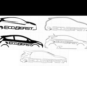 Ford Focus/Fiesta ST, Focus RS Silhouette Decal