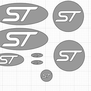 Ford Focus ST/RS & Fiesta ST Emblem-Overlays (kundenspezifische Option verfügbar)