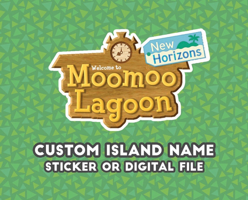 CUSTOM Island Name Sticker Custom Island Sticker Etsy