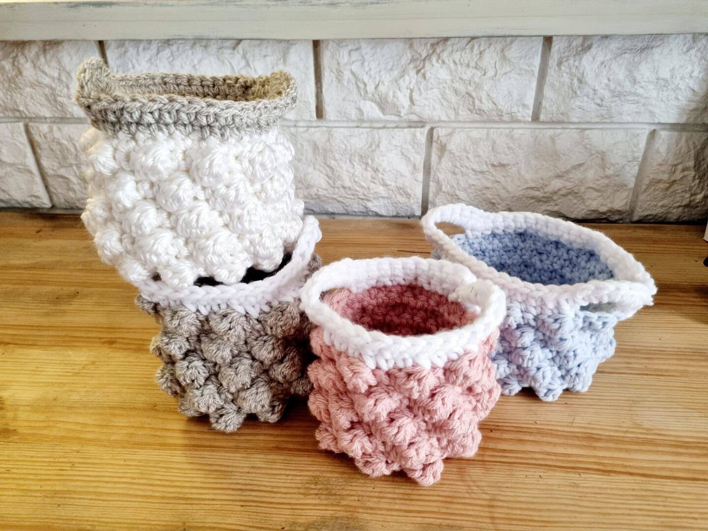 Cache Pot, Laine , Crochet
