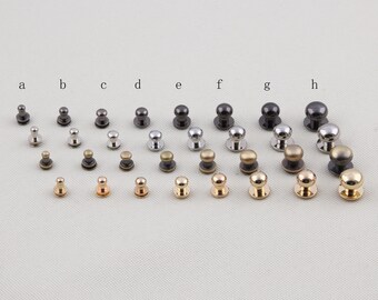 ceinture en cuir Lot de 50 rivets en acier inoxydable argent/é de 5 x 6/ mm pour reliure /à vis vis de r/éparation pour cuir album photo ou de scrapbooking