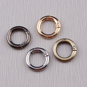 12mm spring gate ring,spring ring,gate ring,snap hook,opening rings,o ring,purse hardware,purse ring,spring o ring