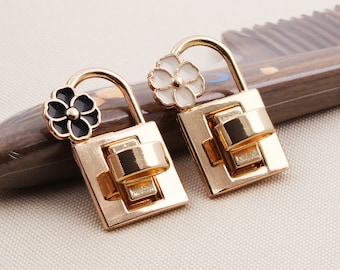 Floral Purse Lock, Bag Clasp, Clutch Hardware