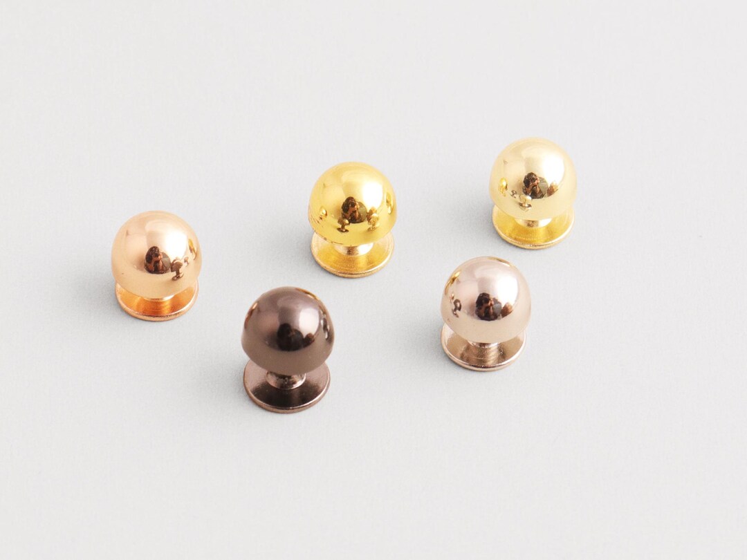 7mm Round Screw Rivets : Screwback Rivet Blacelet Purse Handbag Collar ...