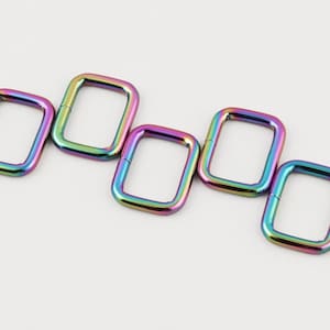 27mm inner Rainbow Rectangle rings :  Rectangular ring for Belt Strap purse rings