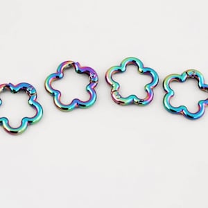 Flower Shaped Clasp : Snap Clip Trigger Clasp,pring Buckle for Chain Purse Key Jewelery