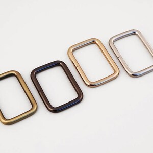 40 mm innerspänne i fyrkantigt format: Rektangulär ring i metallrem för väskbälte, handväsksringar