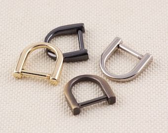 ID 9mm hoefijzer d ring, d ring, tas hardware, u-vorm ring, riem connector, d gesp, tas connector, sieraden, ringen, d sluiting