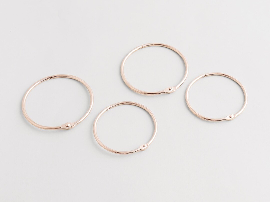 64/57mm Inner Loose Leaf Closure Rings : Metal Silver Round Open Circle ...