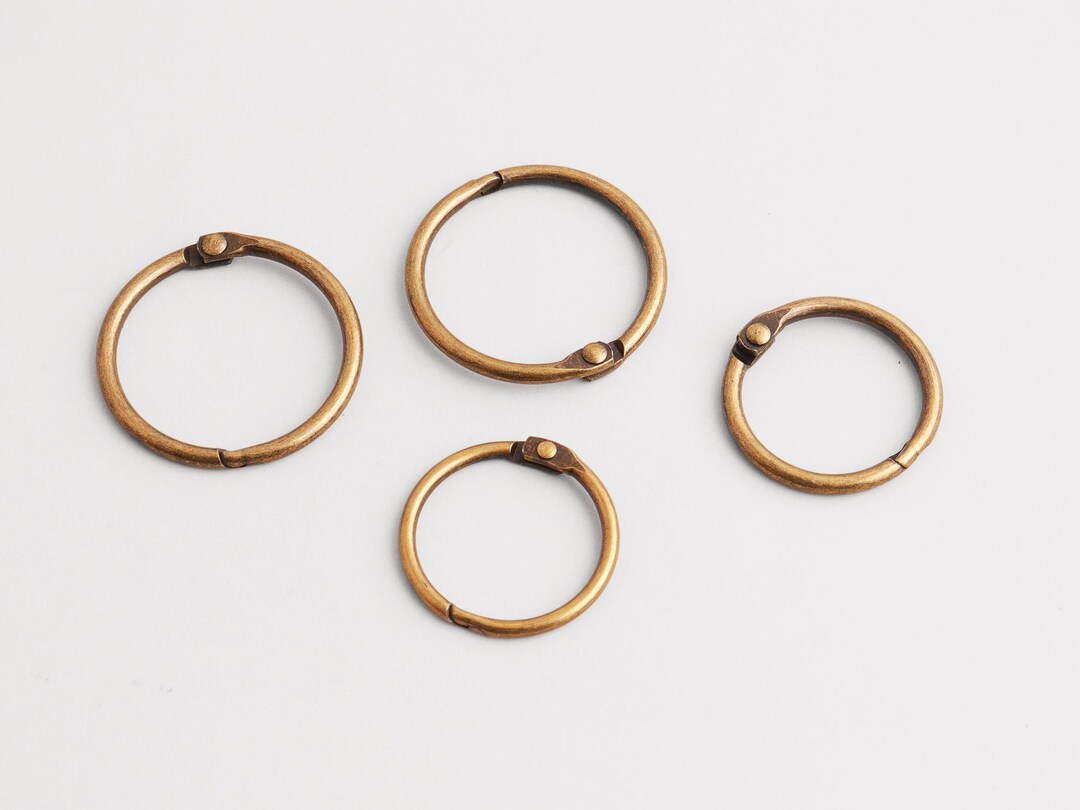32/25mm Inner Loose Leaf Closure Rings : Antique Brass Binder Rings ...