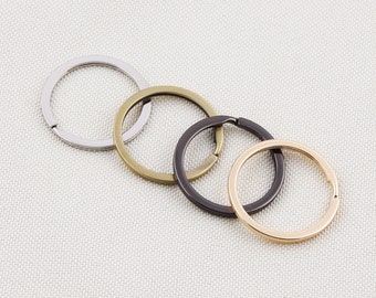 10PCS (ID 29mm) Flat Key rings,Round Split Key Ring,Split Key Rings,Key chain Split Rings,Silver Key ring,Key Ring Findings