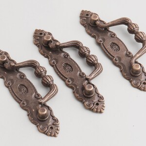 Uchwyt do szuflady w stylu vintage, rzeźbiony: antyczny brąz, metalowe akcesoria w stylu vintage