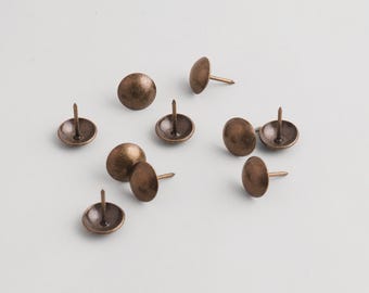 Antique Bronze Round Head Smooth Upholstery Tacks - DIY Hardware Accessories
