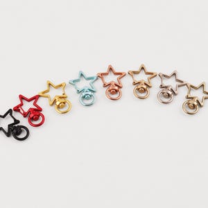 9mm inner Star shape swivel Clasp : Lobster Swivel Clasps Clips Bag Key Ring Hook