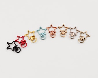 9mm inner Star shape swivel Clasp : Lobster Swivel Clasps Clips Bag Key Ring Hook