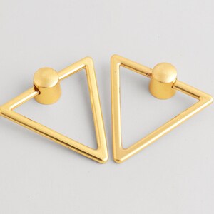 Minimalist Gold Triangle Drawer Pull : Cabinet Decorative Hardware Handle