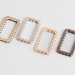 Hebilla rectangular plana de metal de 25 mm: hebilla rectangular para correa de bolso, herrajes para bolsos