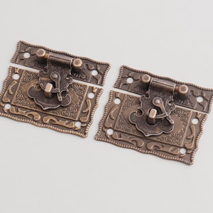 Cierre de caja tallado vintage: Accesorios de herrajes para cajas de madera para bricolaje