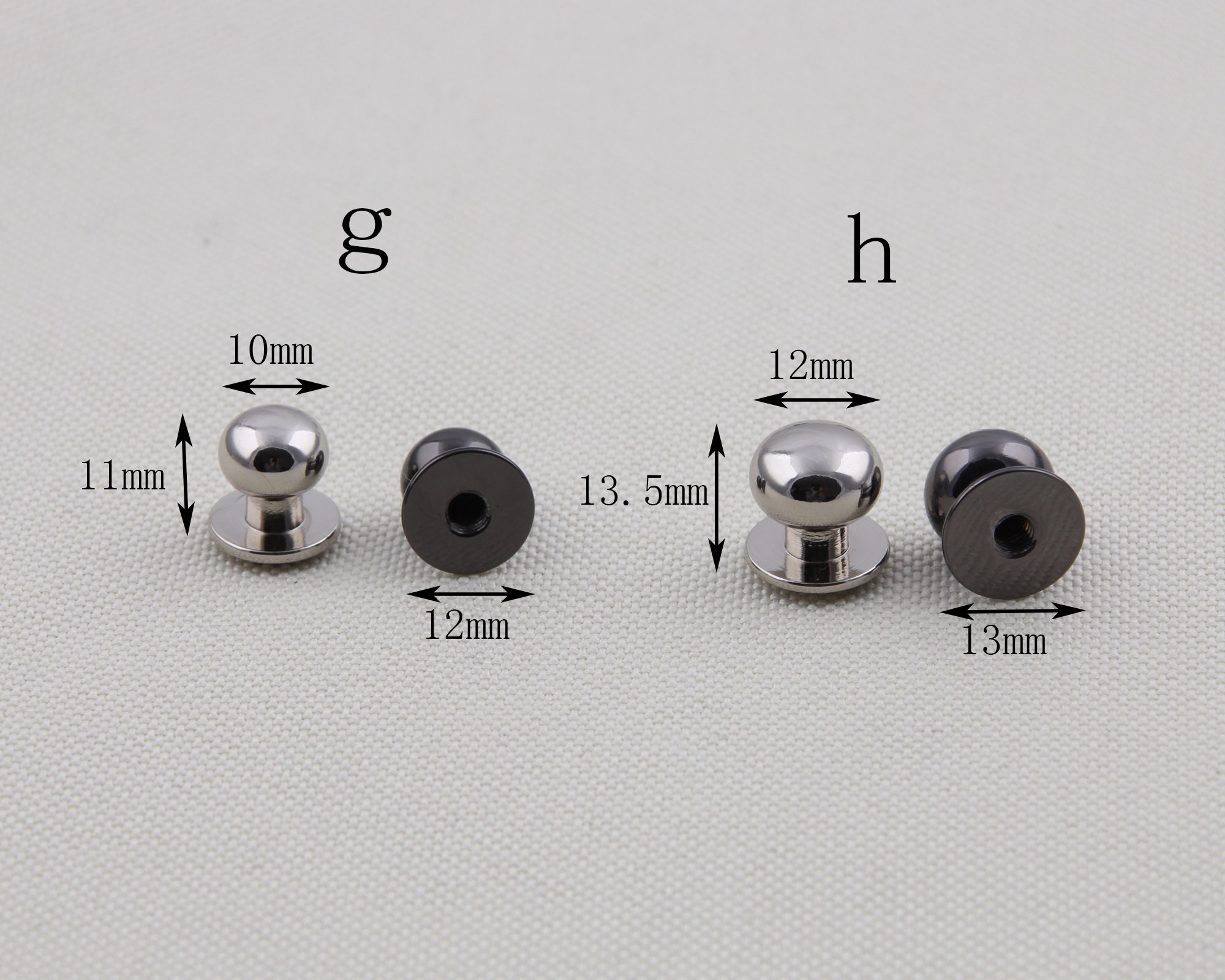 110-tlg. Chicago Schraubnieten Set - 4-12mm Für Lederarbeiten