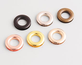 17mm Metal Eyelets : Round Eyelet fit Leather Grommet For leather Craft