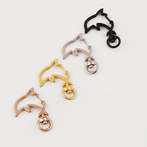 Dolphin Swivel Clasp, Bag Connector, Key Chain Findings