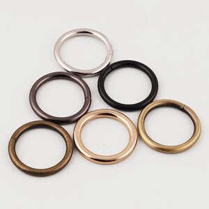 Anillo de junta tórica interior de 32 mm: anillo cerrado redondo de metal para fabricación de bolsos con cinturón, suministros de ferretería