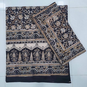 Indian handmade block print cotton duvet cover all natural colour.
