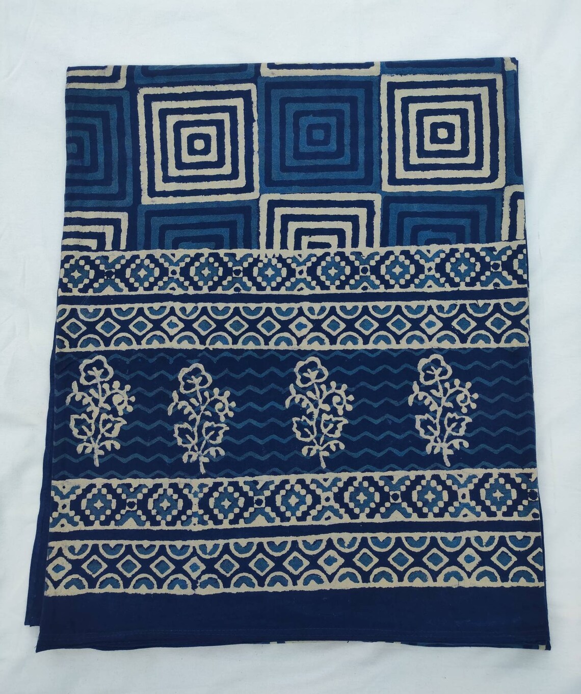 Indian Handmade Block Print Cotton Duvet Cover indigo Color Etsy