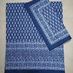 Indian handmade block print cotton duvet cover