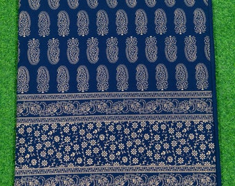 Indian handmade block print gold print cotton duvet cover